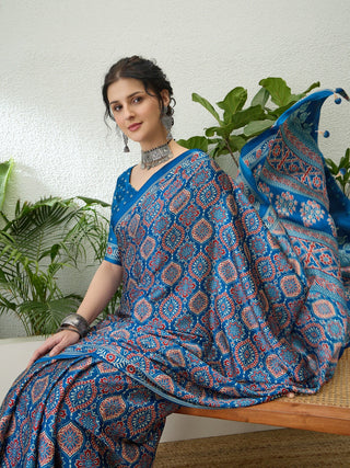 Vritara Graceful Semi Modal Saree for Ethnic Celebrations ClothsVilla