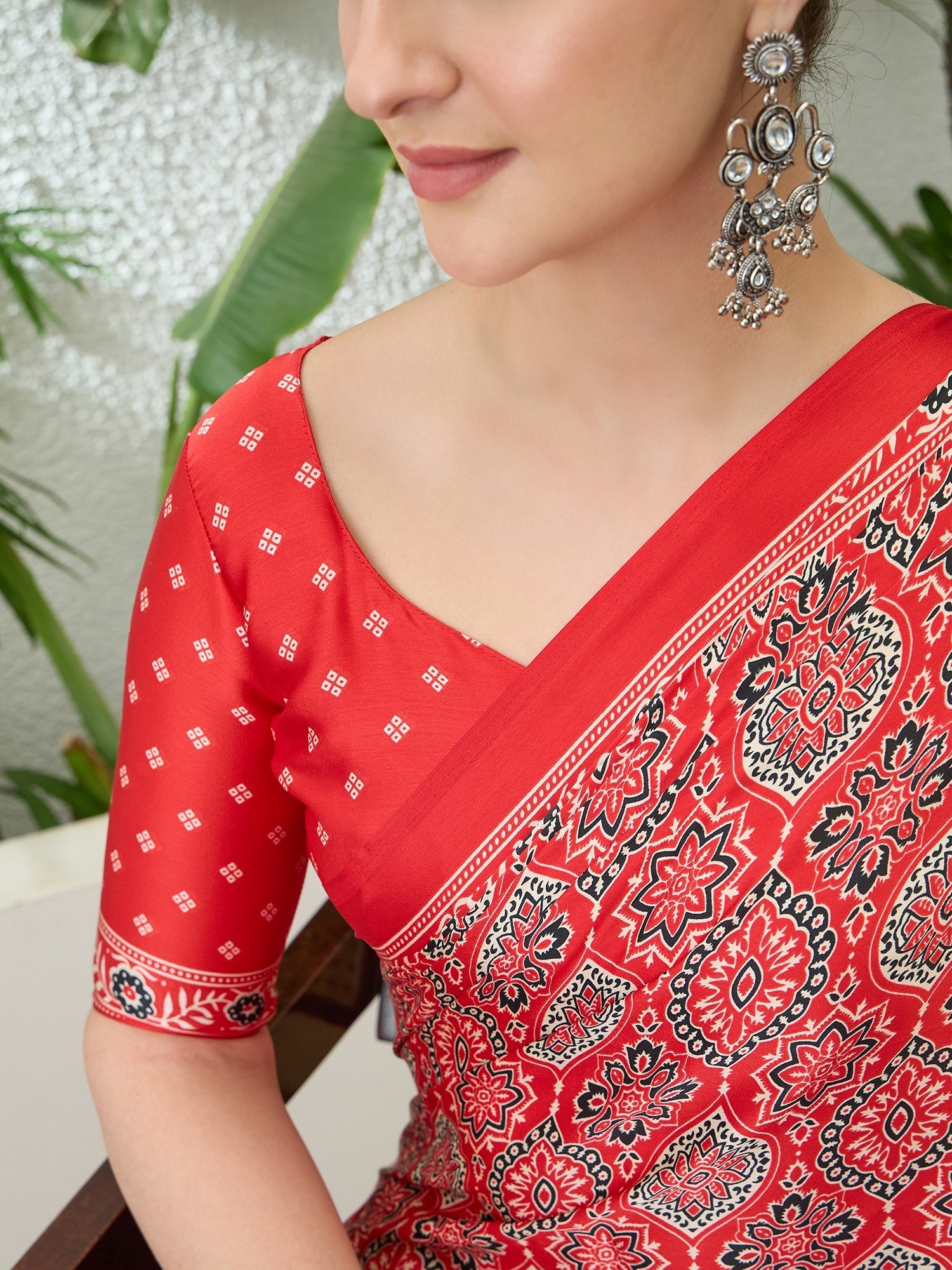 Vritara Graceful Semi Modal Saree for Ethnic Celebrations ClothsVilla