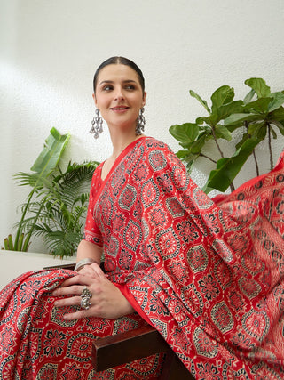 Vritara Graceful Semi Modal Saree for Ethnic Celebrations ClothsVilla