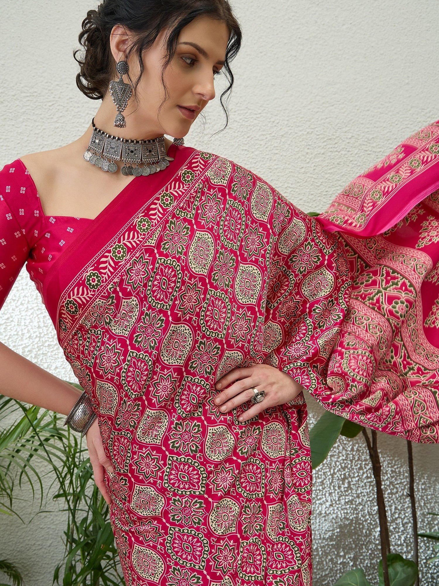 Vritara Graceful Semi Modal Saree for Ethnic Celebrations ClothsVilla