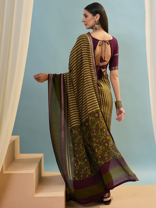 Vyanika Comfortable PV Cotton Saree for Daily & Festive Wear ClothsVilla