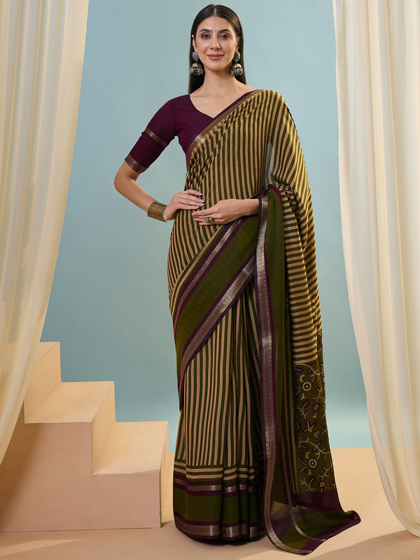 Vyanika Comfortable PV Cotton Saree for Daily & Festive Wear ClothsVilla