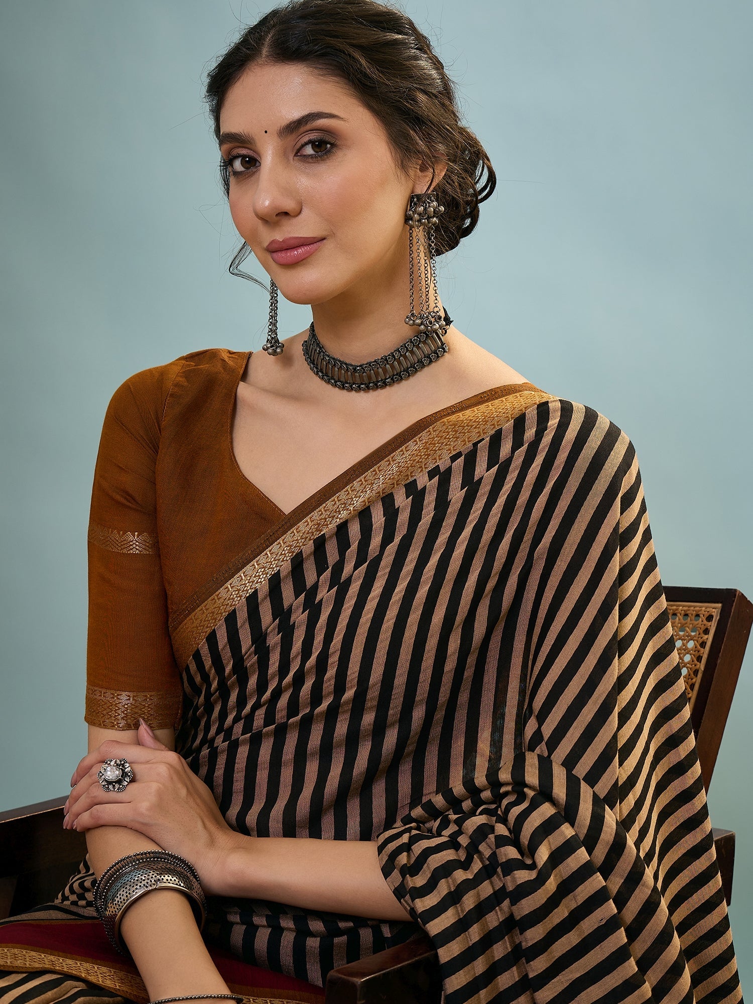 Vyanika Comfortable PV Cotton Saree for Daily & Festive Wear ClothsVilla