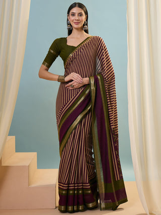 Vyanika Comfortable PV Cotton Saree for Daily & Festive Wear ClothsVilla