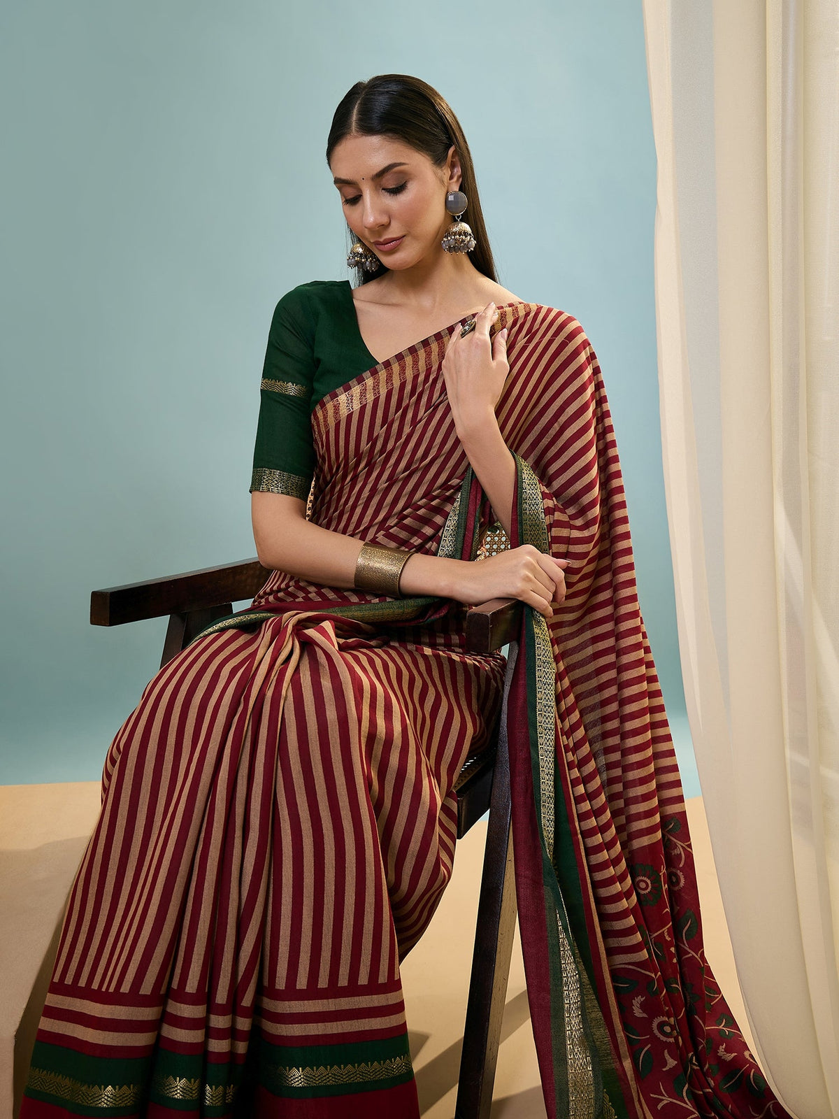 Vyanika Comfortable PV Cotton Saree for Daily & Festive Wear ClothsVilla