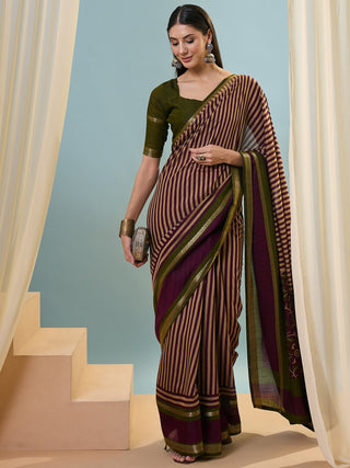 Vyanika Comfortable PV Cotton Saree for Daily & Festive Wear ClothsVilla