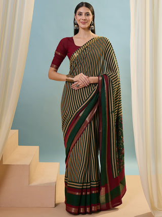 Vyanika Comfortable PV Cotton Saree for Daily & Festive Wear ClothsVilla