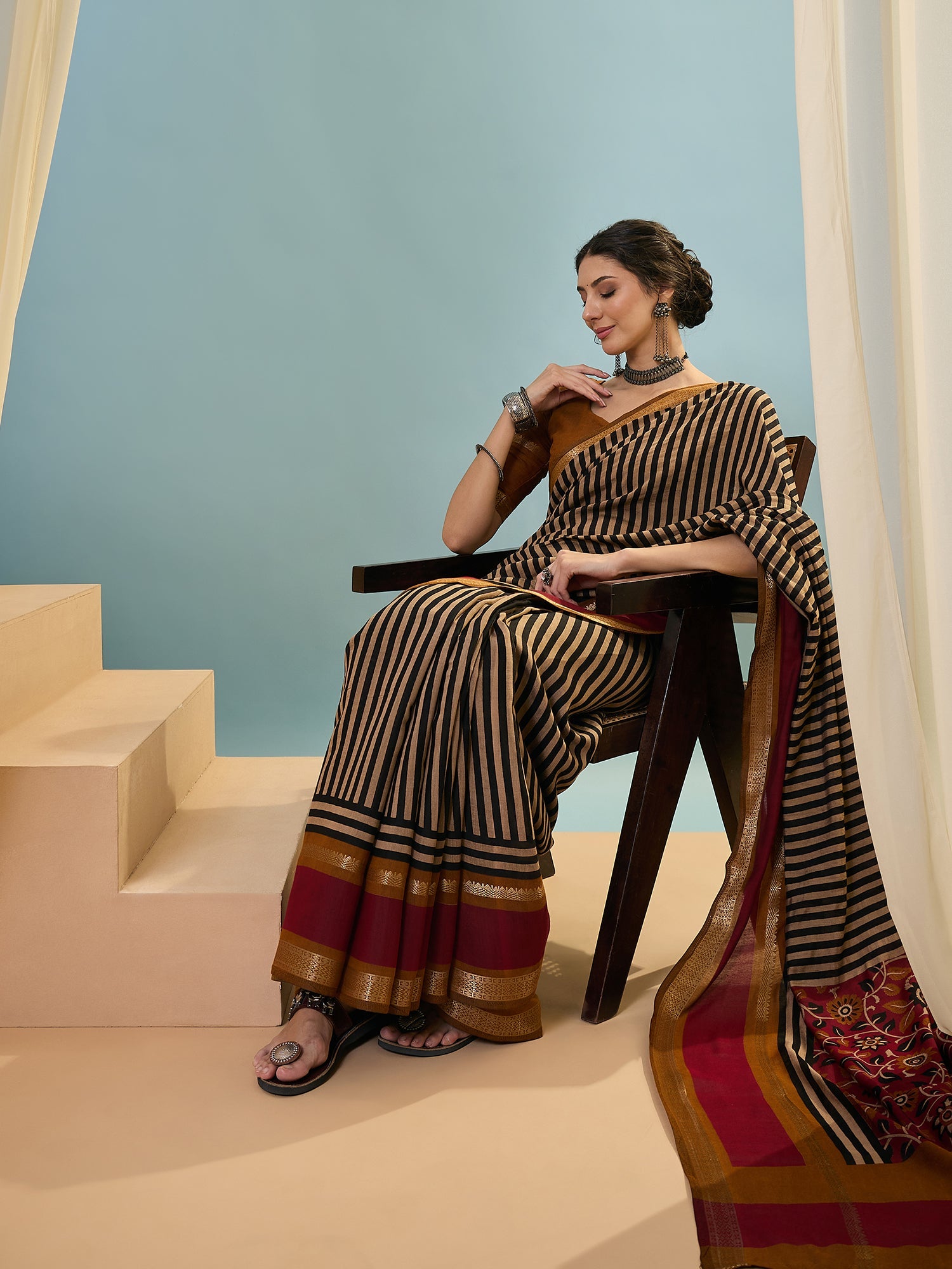 Vyanika Comfortable PV Cotton Saree for Daily & Festive Wear ClothsVilla