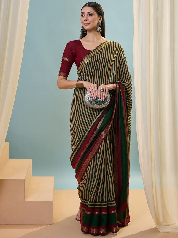 Vyanika Comfortable PV Cotton Saree for Daily & Festive Wear ClothsVilla