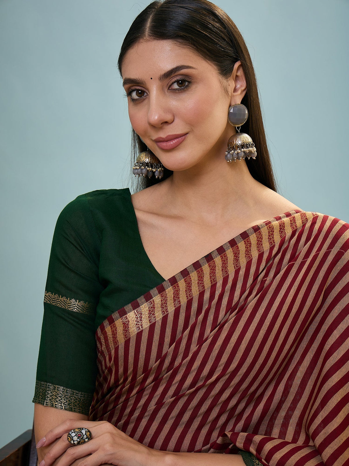 Vyanika Comfortable PV Cotton Saree for Daily & Festive Wear ClothsVilla