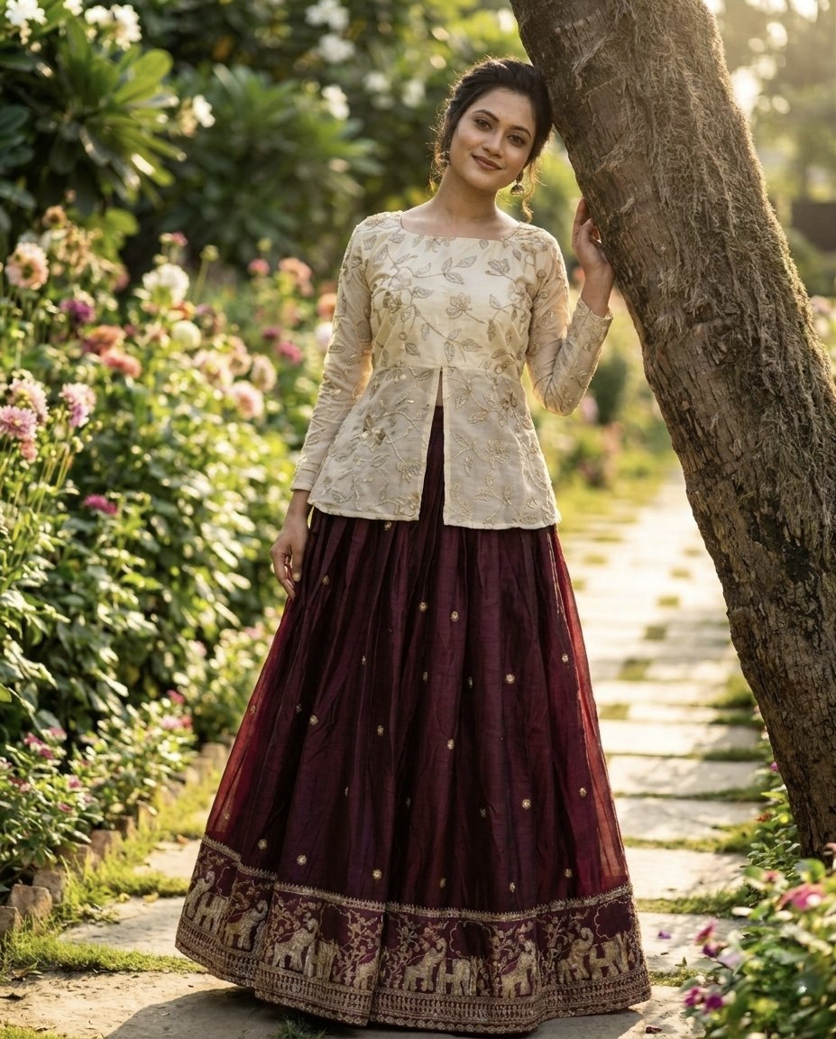 Wedding Special Designer Fendy Silk Lehenga ClothsVilla
