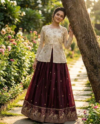Wedding Special Designer Fendy Silk Lehenga ClothsVilla