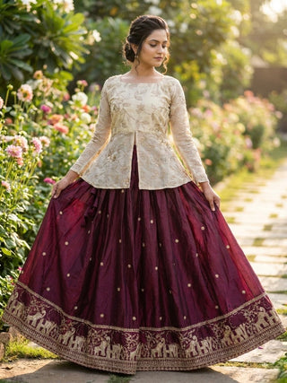 Wedding Special Designer Fendy Silk Lehenga ClothsVilla