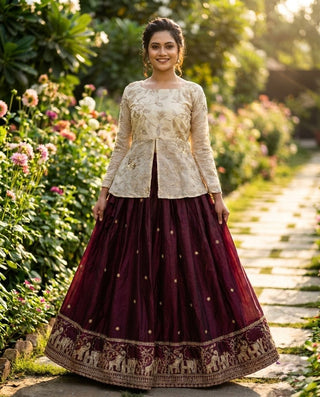 Wedding Special Designer Fendy Silk Lehenga ClothsVilla