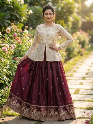 Wedding Special Designer Fendy Silk Lehenga ClothsVilla
