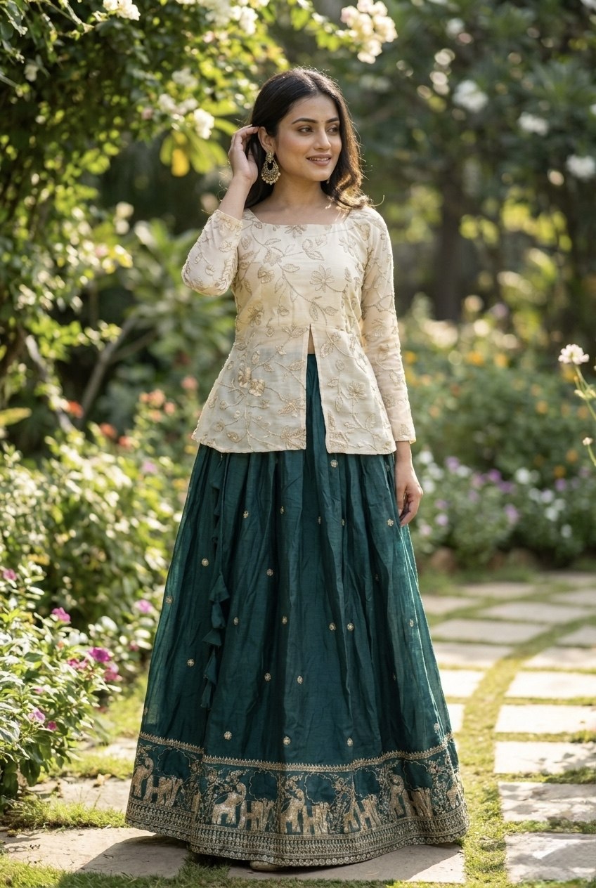 Wedding Special Designer Fendy Silk Lehenga ClothsVilla