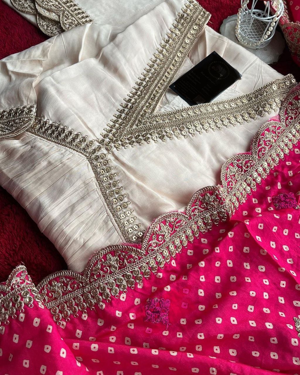 White Alia Cut Suit Set - Party Wear Dress with Gorgeous Dupatta & Pants ClothsVilla