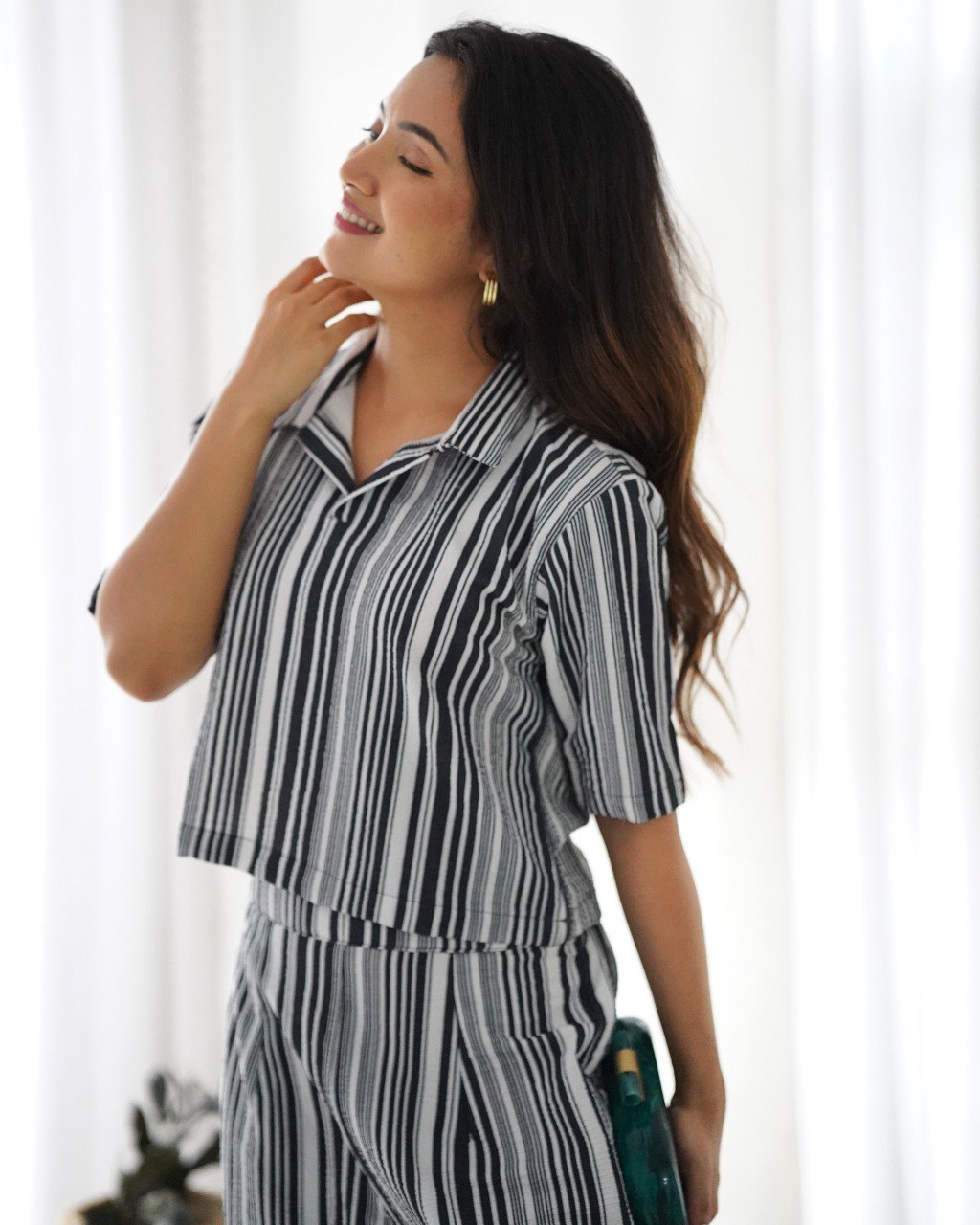 White & Black Co-Ord Set