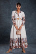 Load image into Gallery viewer, White Chic Printed Linen Maxi Dress – Ready to Wear ClothsVilla