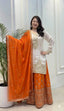White Chinon Silk Palazzo Set ClothsVilla
