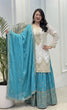 Load image into Gallery viewer, White Chinon Silk Palazzo Set ClothsVilla