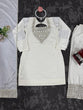 Load image into Gallery viewer, White Chinon Silk Thread &amp; Sequin Embroidered Suit Set with Plazo and Dupatta ClothsVilla
