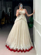 Load image into Gallery viewer, White Chocolate Silk Lehenga Set ClothsVilla