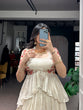 Load image into Gallery viewer, White Chocolate Silk Lehenga Set ClothsVilla