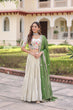 Load image into Gallery viewer, White Cosmos Silk Designer Lehenga Choli Set
