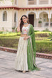 Load image into Gallery viewer, White Cosmos Silk Designer Lehenga Choli Set