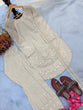Load image into Gallery viewer, White Crepe Farshi Palazzo Suit ClothsVilla