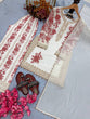 Load image into Gallery viewer, White Designer Georgette Palazzo Suit ClothsVilla