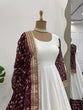 Load image into Gallery viewer, White Eid Special Elegant Chinon Silk Suit with Dupatta ClothsVilla