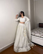 Load image into Gallery viewer, White Elegant Designer Lehenga-Choli Set with Embroidery &amp; Sequence Work ClothsVilla