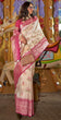 Load image into Gallery viewer, White Elegant Handloom Banarasi Silk Blend Saree with Woven Work &amp; Blouse Piece ClothsVilla