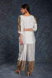 Load image into Gallery viewer, White Elegant Linen Satin Printed Co-Ord Set – Ready to Wear ClothsVilla