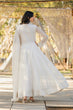 Load image into Gallery viewer, White Elegant Party Wear Faux Georgette Anarkali Gown Set with Dupatta &amp; Bottom