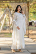 Load image into Gallery viewer, White Elegant Party Wear Faux Georgette Anarkali Gown Set with Dupatta &amp; Bottom