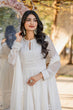 Load image into Gallery viewer, White Elegant Party Wear Faux Georgette Anarkali Gown Set with Dupatta &amp; Bottom