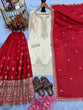 Load image into Gallery viewer, White Elegant Pur Chinon Silk Embroidered Palazzo Set with Dupatta – Fully Stitched ClothsVilla