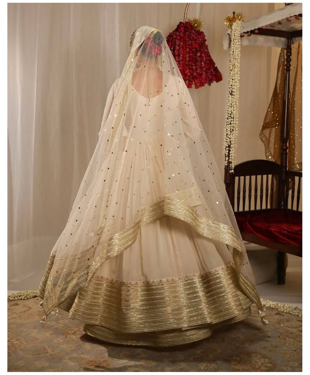 White Embroidered Anarkali Suit ClothsVilla