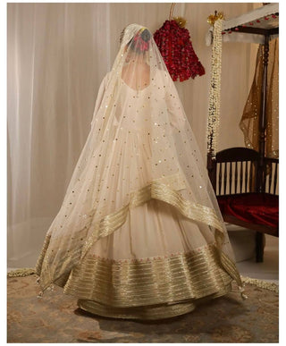 White Embroidered Anarkali Suit ClothsVilla