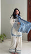 Load image into Gallery viewer, White Embroidered Satin Farshi Palazzo Set ClothsVilla