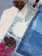 Load image into Gallery viewer, White Embroidered Satin Farshi Palazzo Set ClothsVilla
