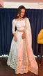 Load image into Gallery viewer, White Ethereal Beauty – Slub Silk Zari &amp; Sequin Lehenga Set ClothsVilla