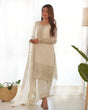 Load image into Gallery viewer, White Exquisite Pure Chinon Silk Kurta Set with Dupatta – Embroidered &amp; Ready to Wear