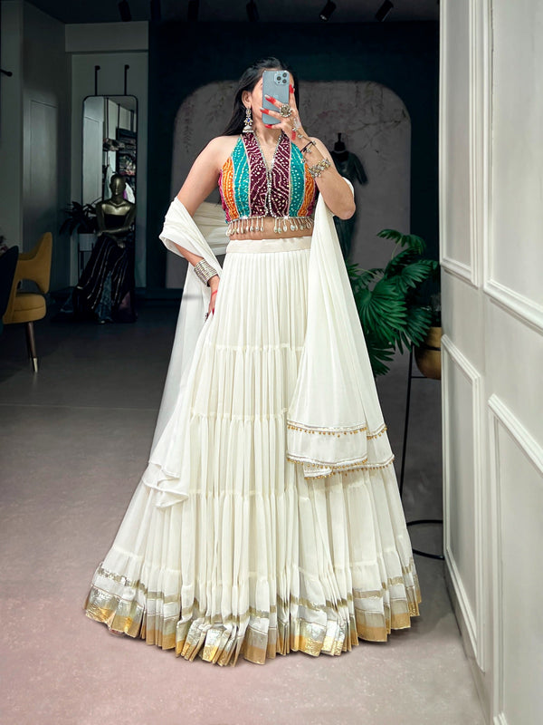 White Flair Lehenga Choli with Blouse ClothsVilla