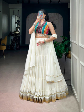 White Flair Lehenga Choli with Blouse ClothsVilla