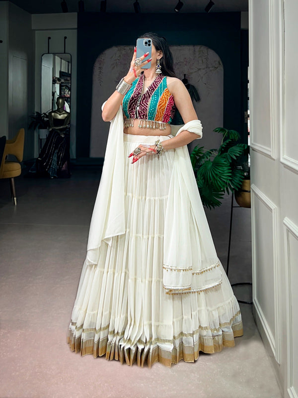 White Flair Lehenga Choli with Blouse ClothsVilla