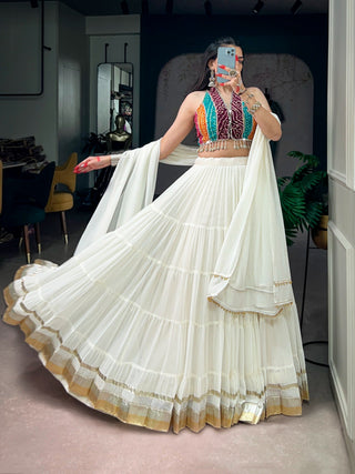 White Flair Lehenga Choli with Blouse ClothsVilla